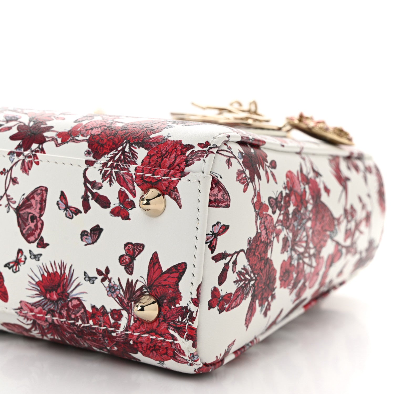 Christian Dior Calfskin Le Coeur Des Papillons Small My ABCDior Lady Dior White Multicolor 10 of 10