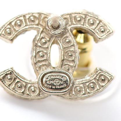 Chanel Crystal Pearl CC Earrings Gold 4 of 4
