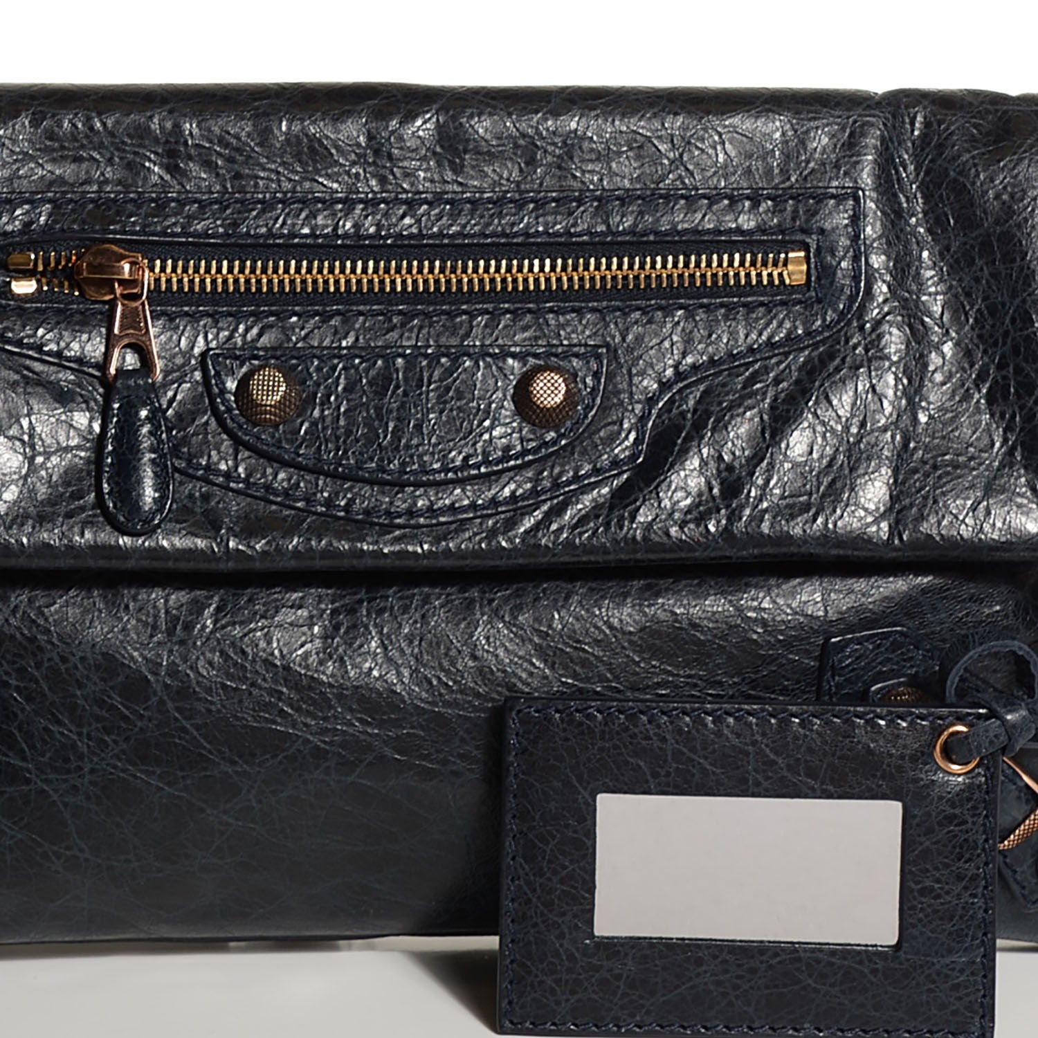 Balenciaga Agneau Giant 12 Gold Hardware Envelope Clutch Dark Night 9 of 9