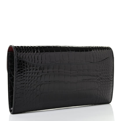 Hermes Shiny Alligator Constance Long Wallet Black 2 of 6