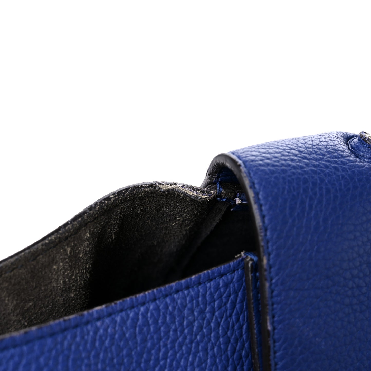 Grained Calfskin Small Belt Bag Indigo