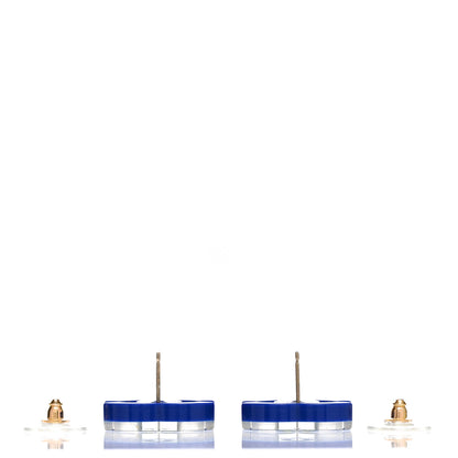 Chanel Glitter Resin CC Earrings Green Blue 3 of 4