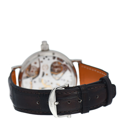 IWC 18K White Gold Alligator 45mm Portofino 8 Days Chronograph Manual Winding Watch Slate IW515103 3 of 5