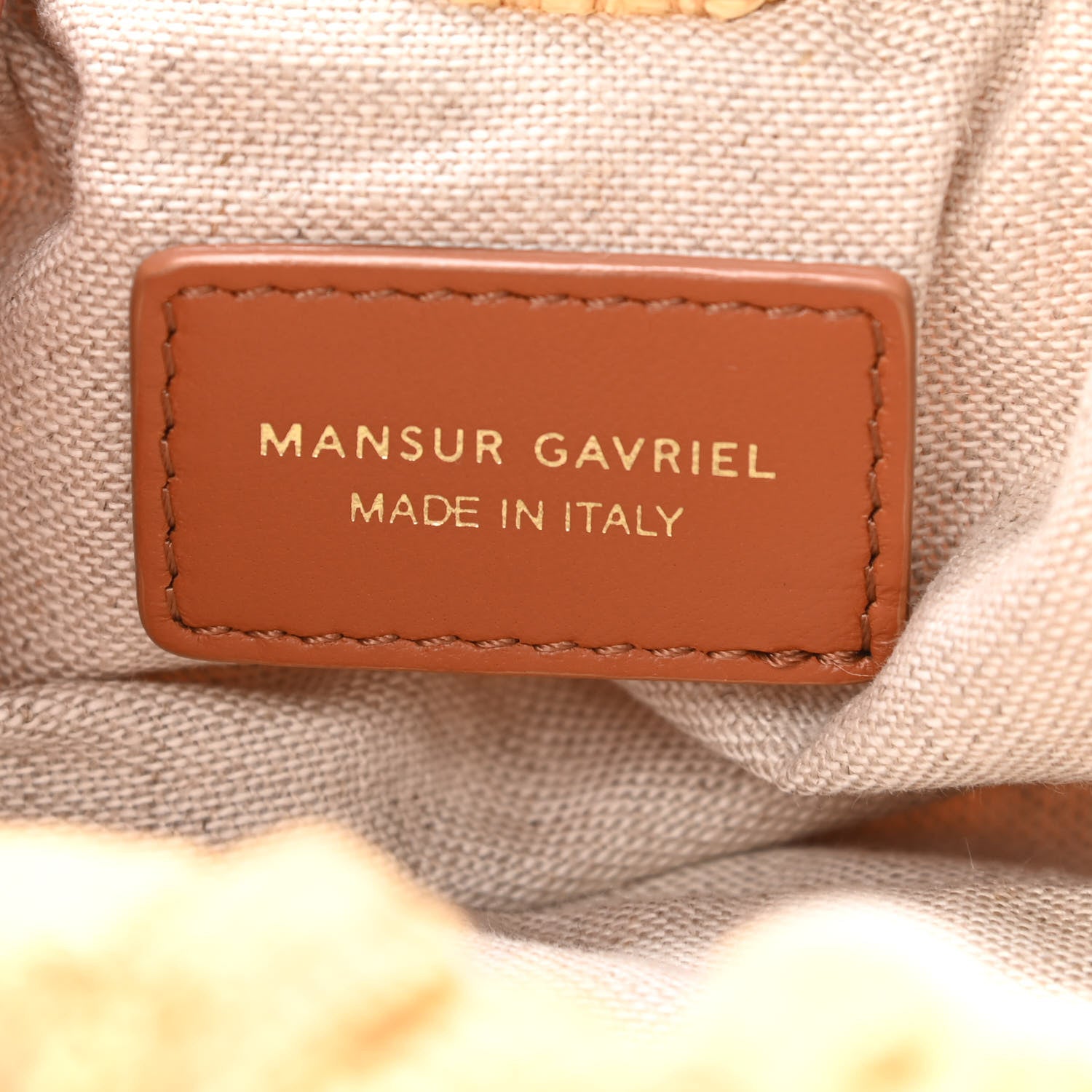 Mansur Gavriel Woven Raffia Mini Cloud Chain Clutch Natural 6 of 9