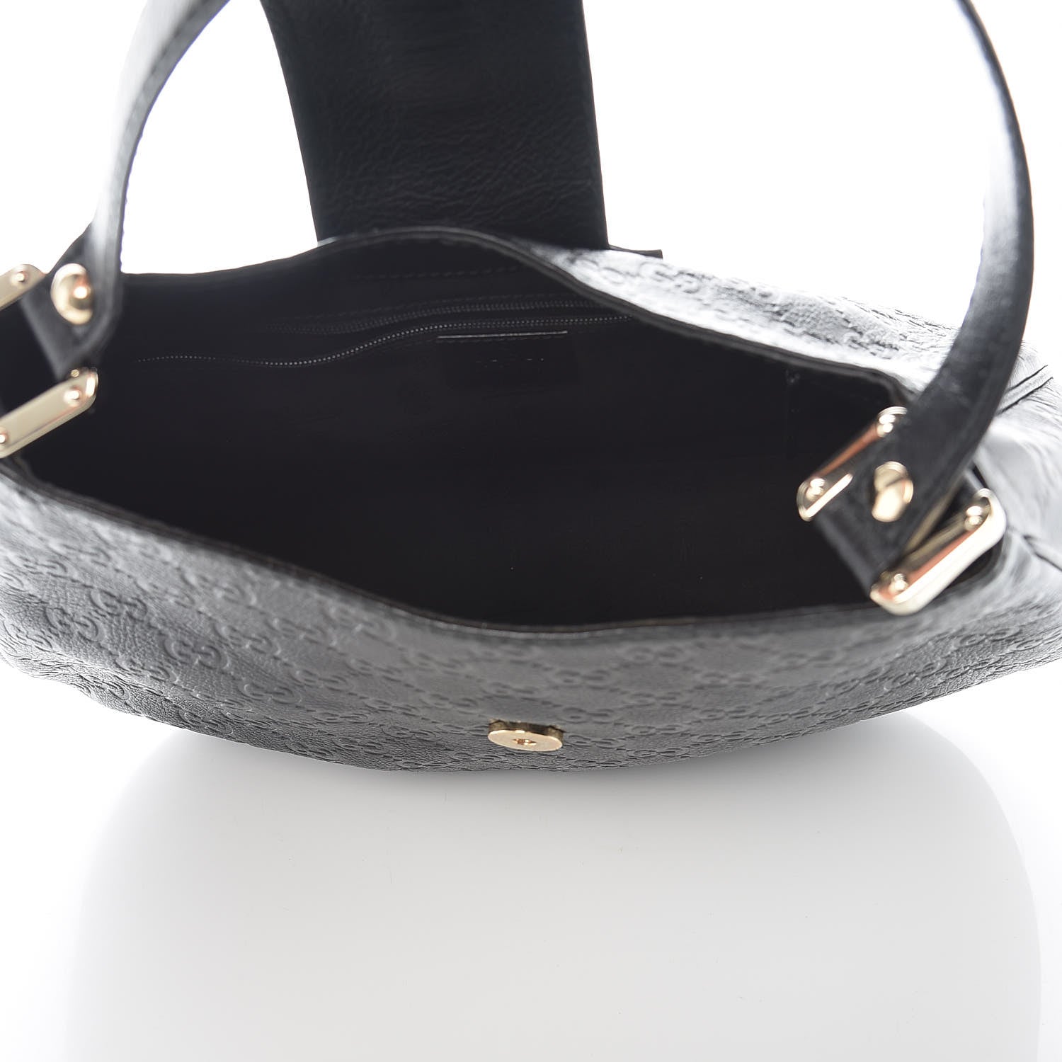 Gucci Guccissima Medium New Ladies Web Hobo Black 5 of 10
