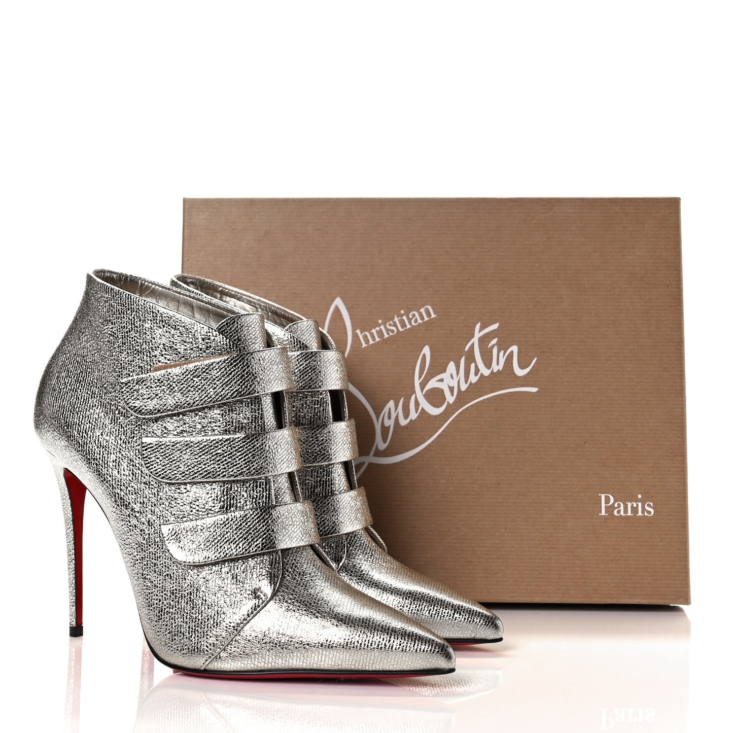 Calf Lame Tweed Triniboot 100 Booties 38.5 Platine