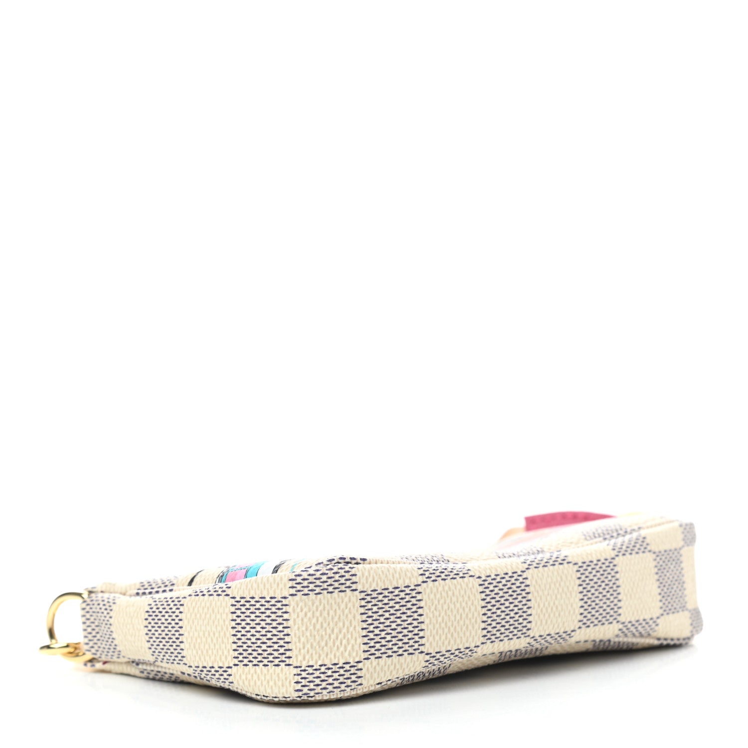 Louis Vuitton Damier Azur 2021 Christmas Animation Hollywood Mini Pochette Accessories Fuchsia 4 of 7