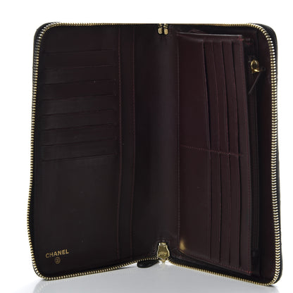 Chanel Caviar Quilted Large Zip Around Organizer Wallet Black 5 of 12