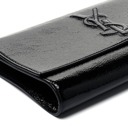 Saint Laurent Textured Patent Monogram Small Belle De Jour Clutch Black 7 of 8