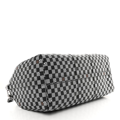 Louis Vuitton Damier Distorted Keepall Bandouliere 50 Black White 3 of 9
