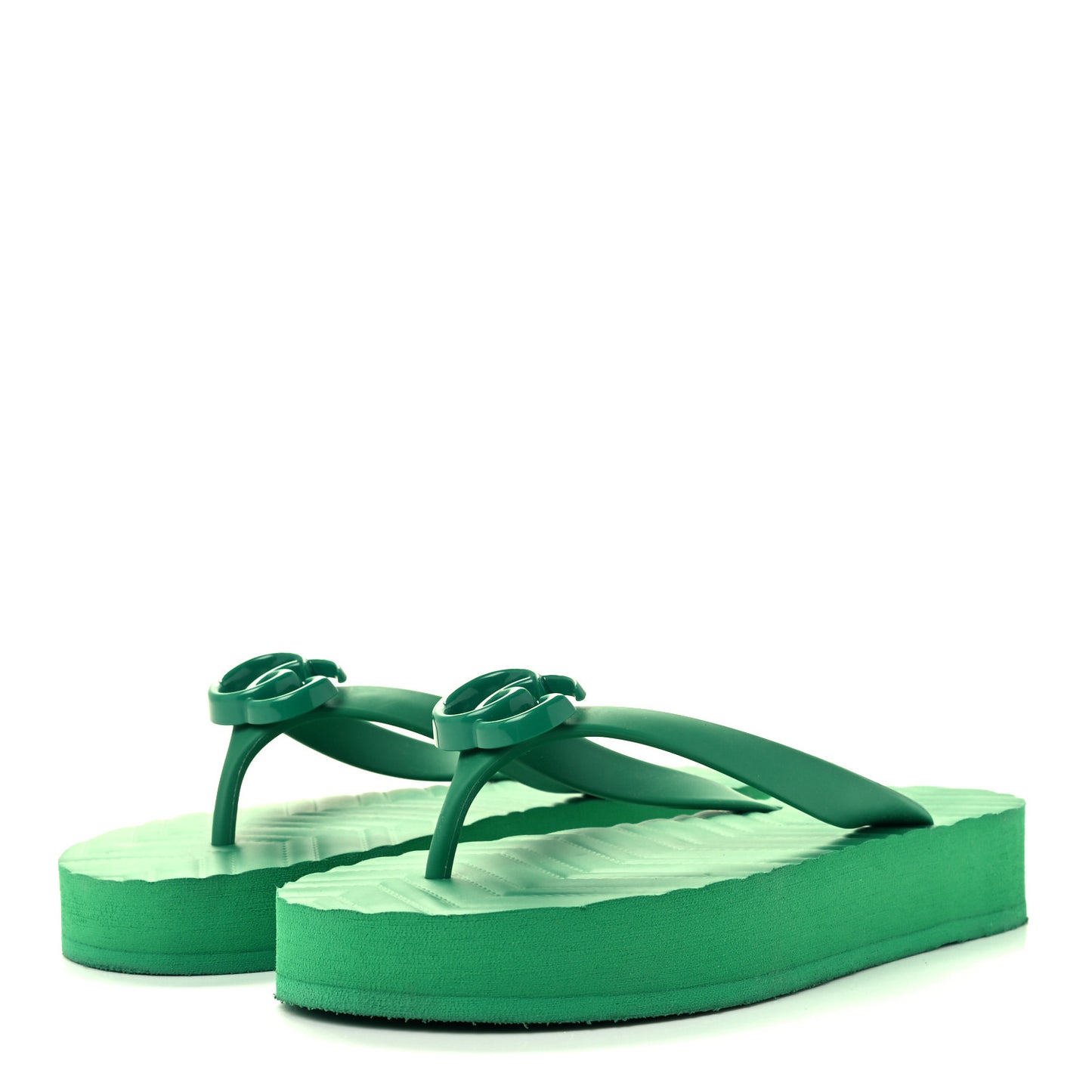 Rubber Chevron Womens GG Thong Sandals 37 New Shamarock