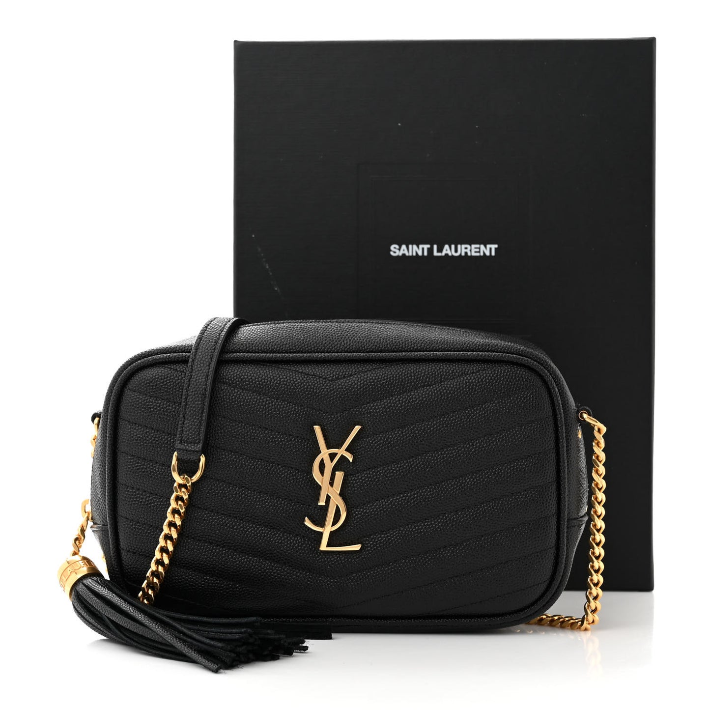 Grain De Poudre Matelasse Monogram Mini Lou Camera Bag Black
