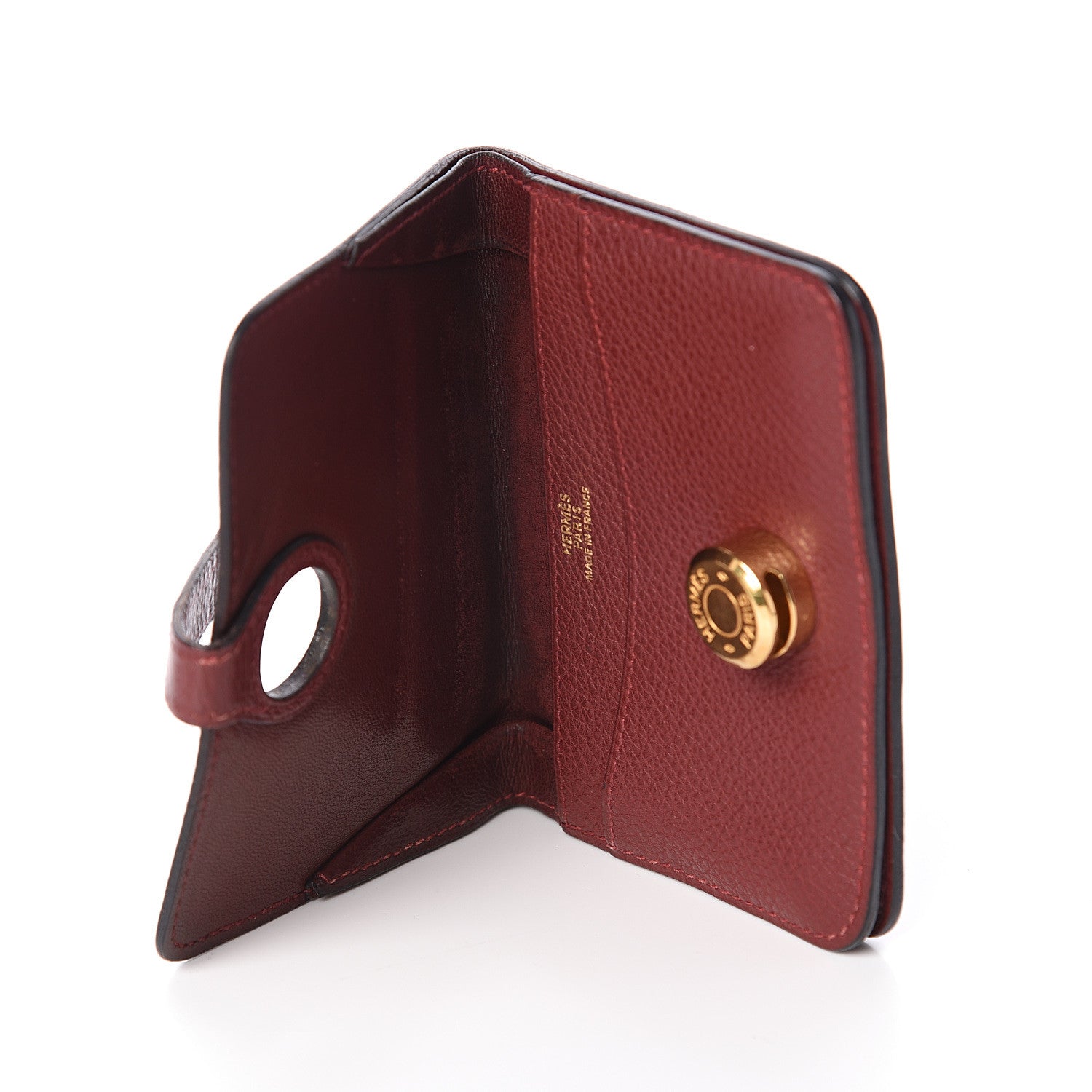 Hermes Togo Dogon Card Case Rouge H 4 of 5