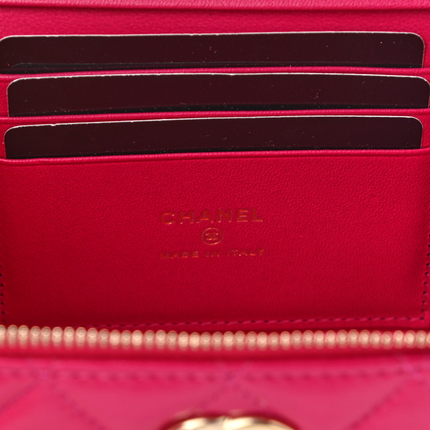 Chanel Lambskin Quilted Small Top Handle Vanity Case With Chain Dark Pink 7 of 12
