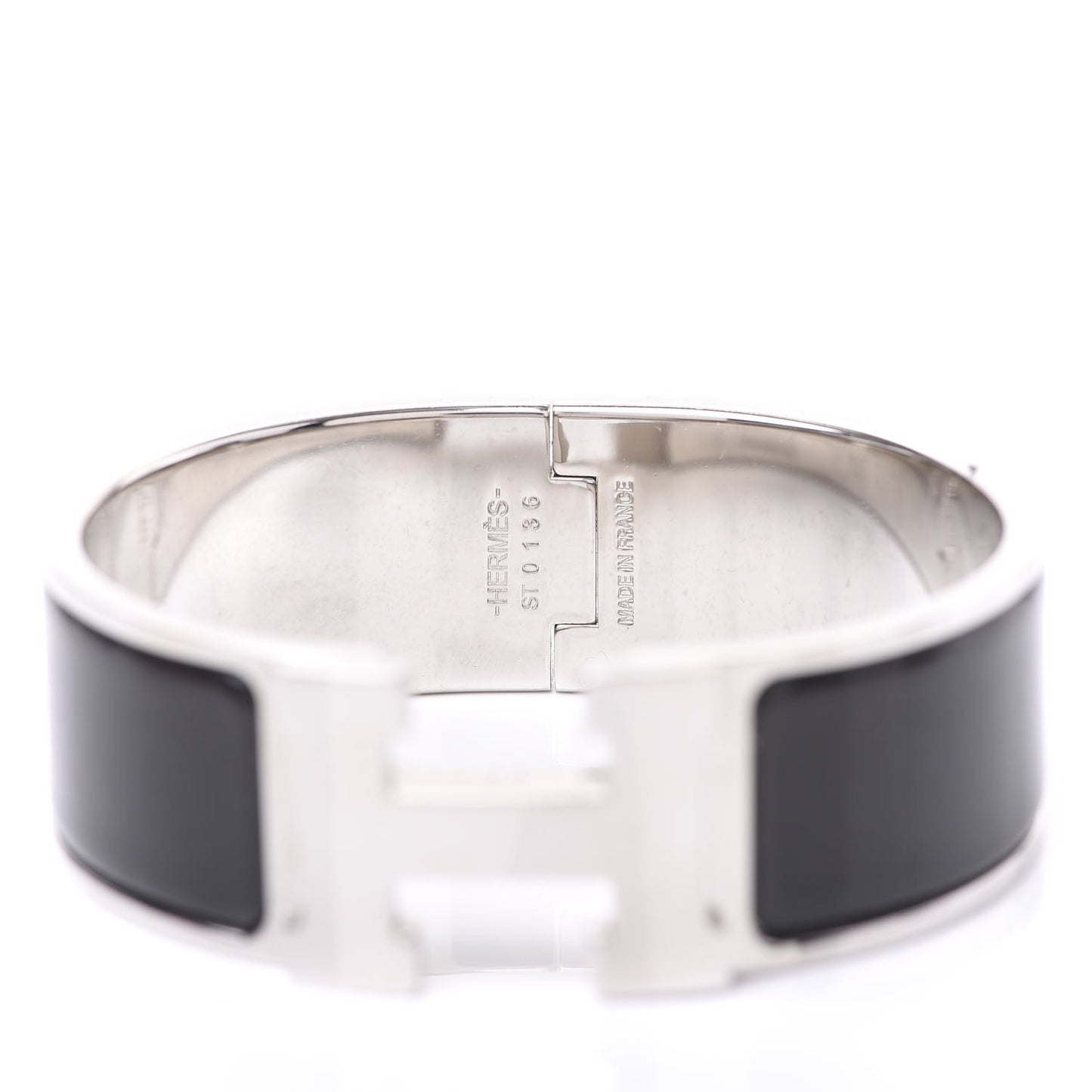 Enamel Wide Clic Clac H Bracelet PM Black