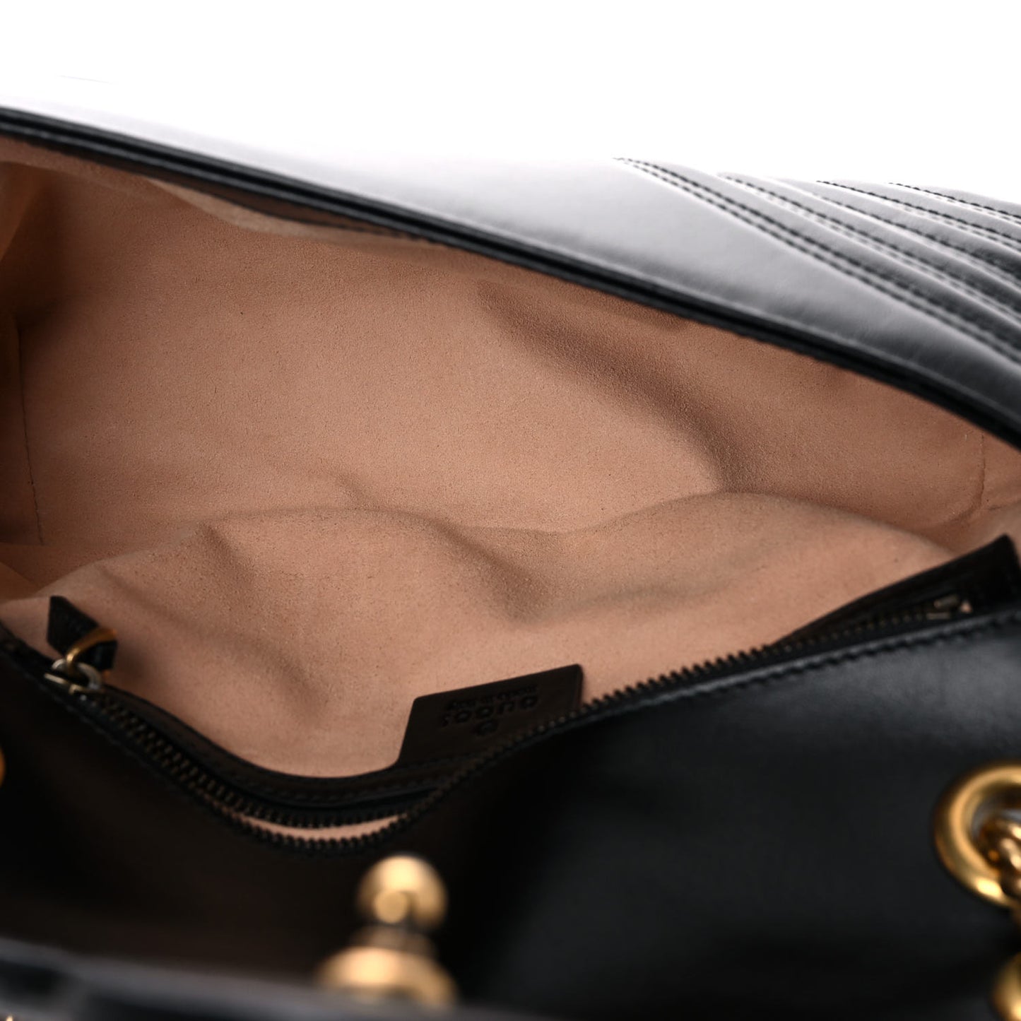 Calfskin Matelasse Small GG Marmont Shoulder Bag Black