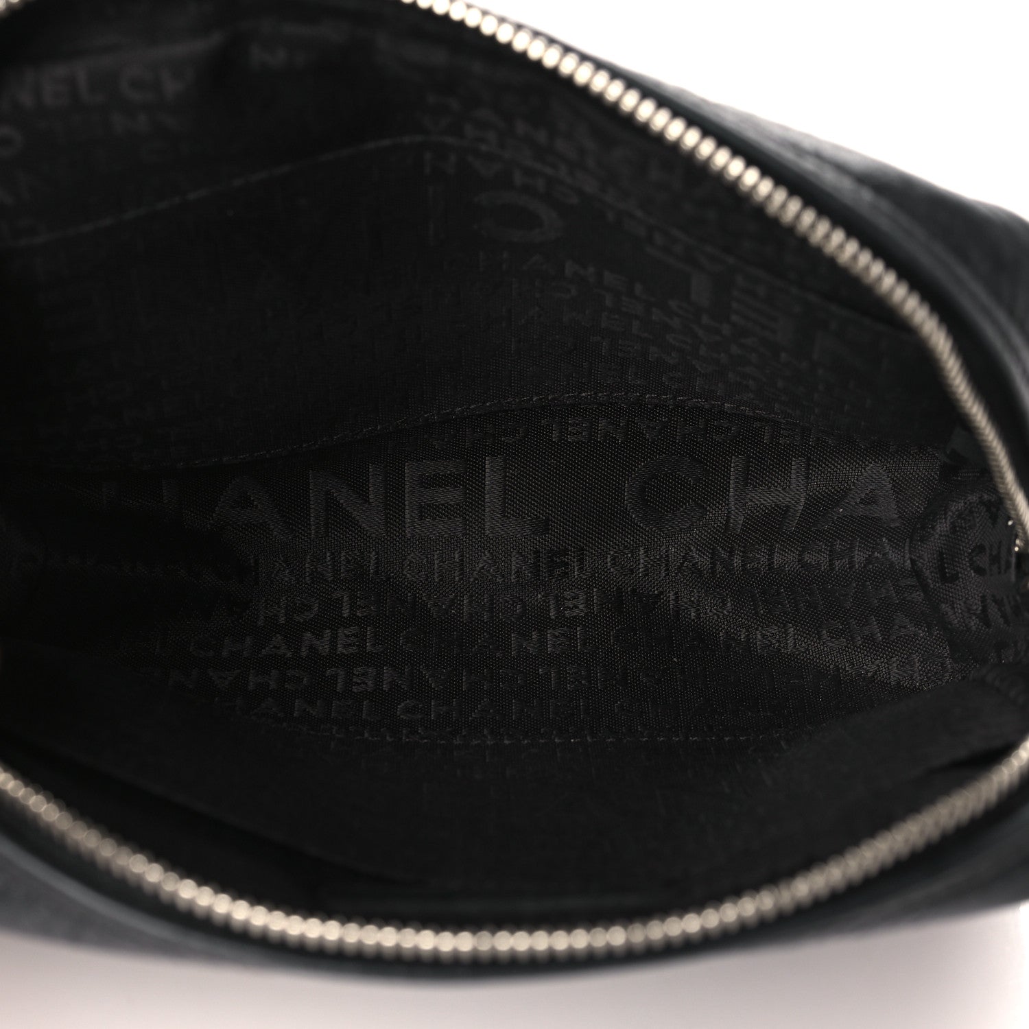 Chanel Aged Calfskin Quilted Cambon Cosmetic Case Black 5 of 9