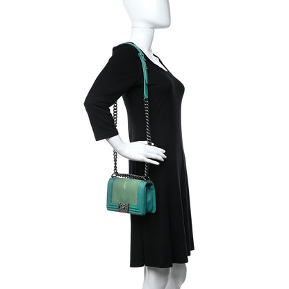 Chanel Galuchat Stingray Small Boy Flap Turquoise 2 of 10