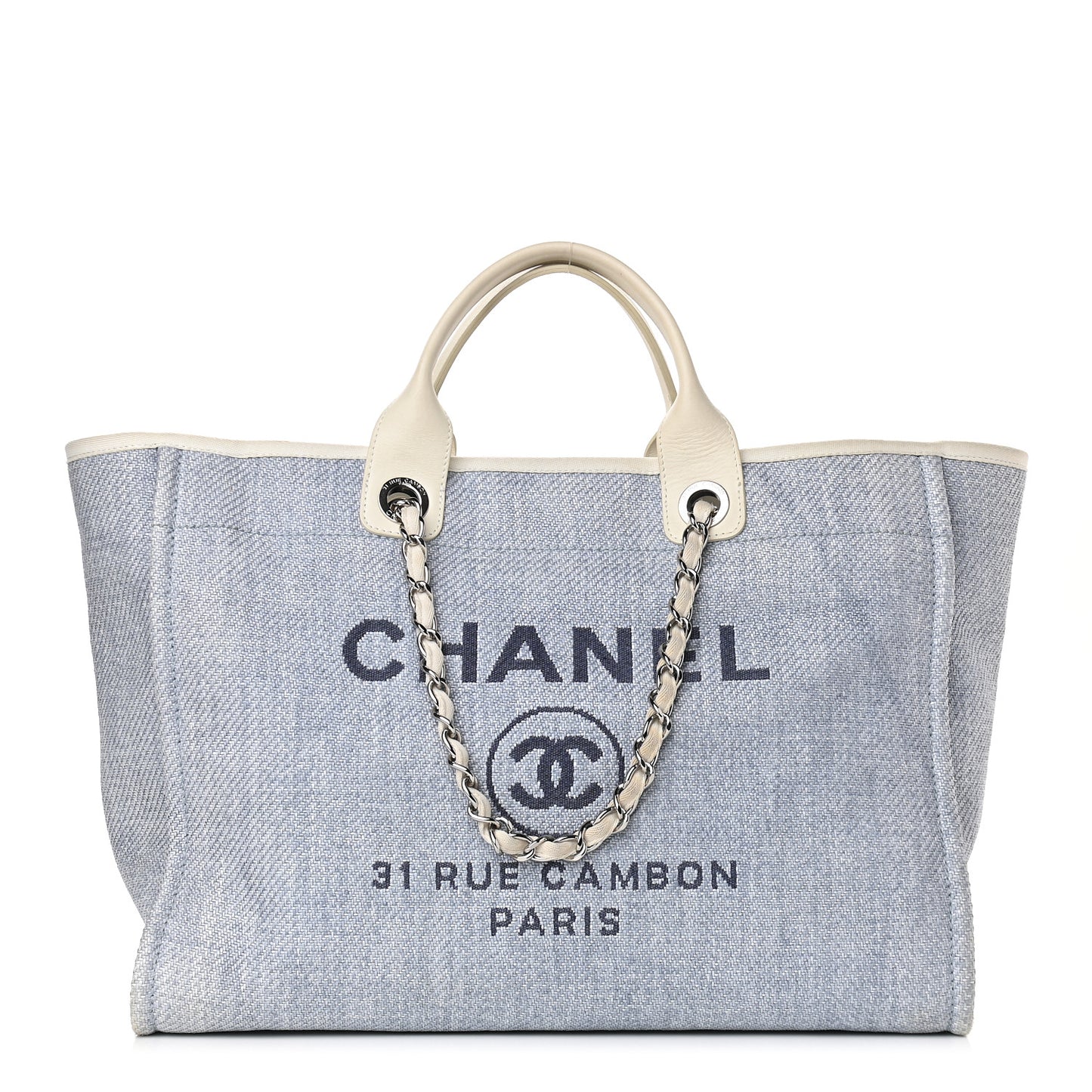 Canvas Medium Deauville Tote Denim Blue