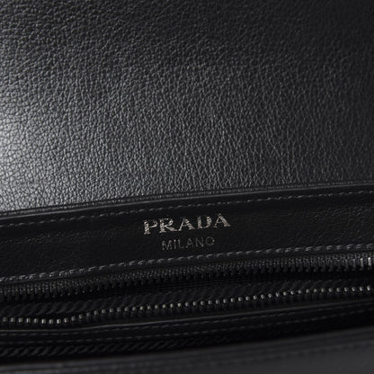 Prada Glace Calfskin Studded Crossbody Turchese Black 8 of 9