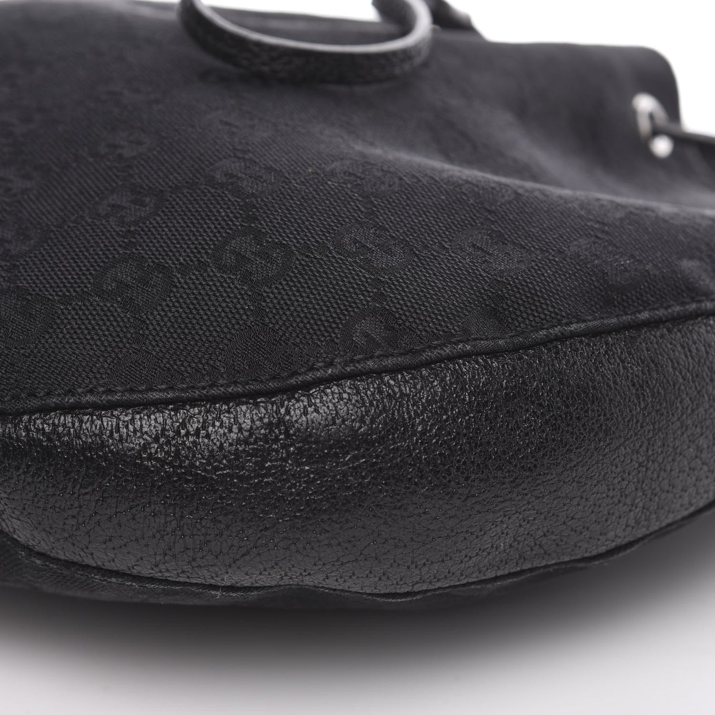 Monogram Drawstring Hobo Black