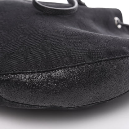 Gucci Monogram Drawstring Hobo Black 10 of 12
