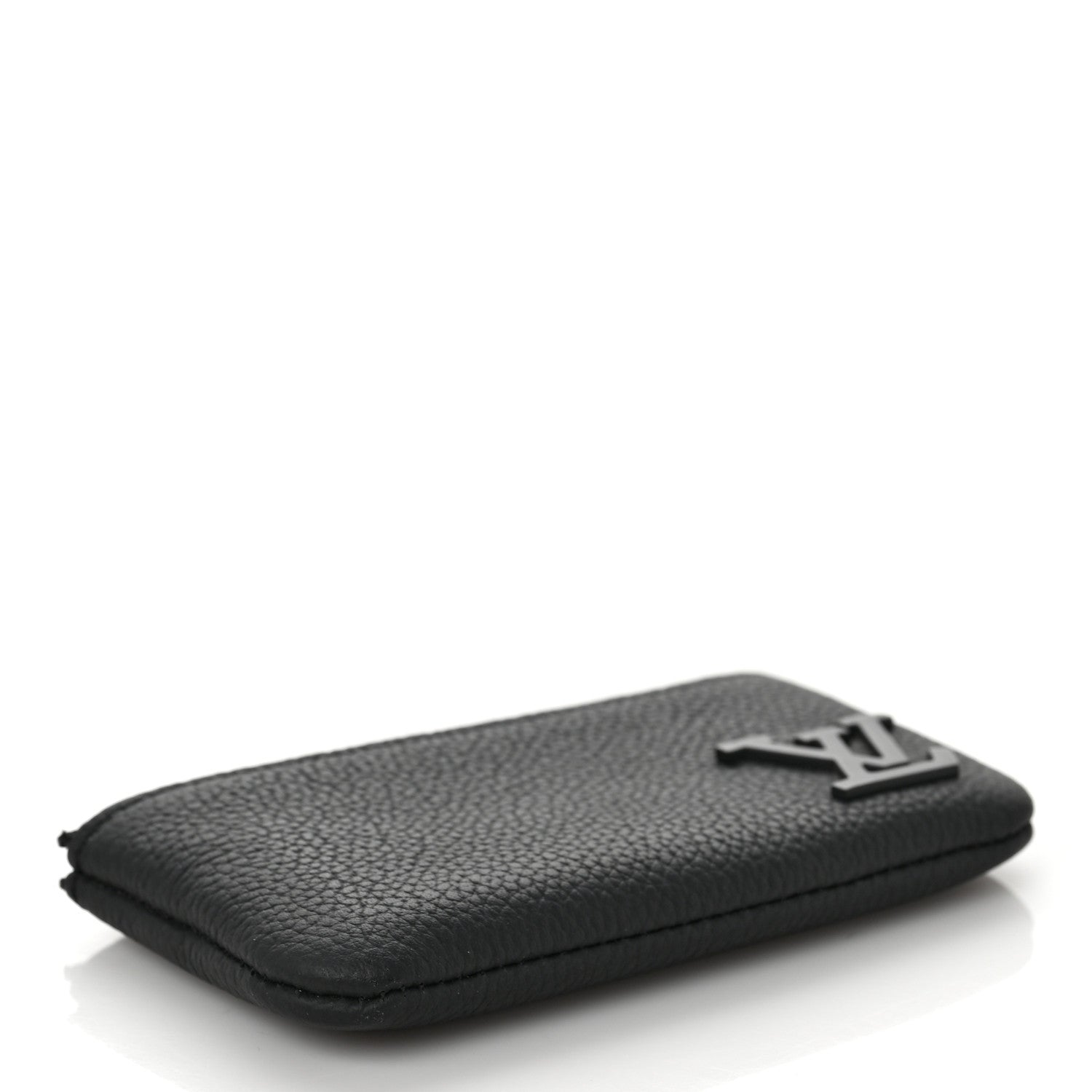 Louis Vuitton Grained Calfskin Aerogram Key Pouch Black 4 of 6