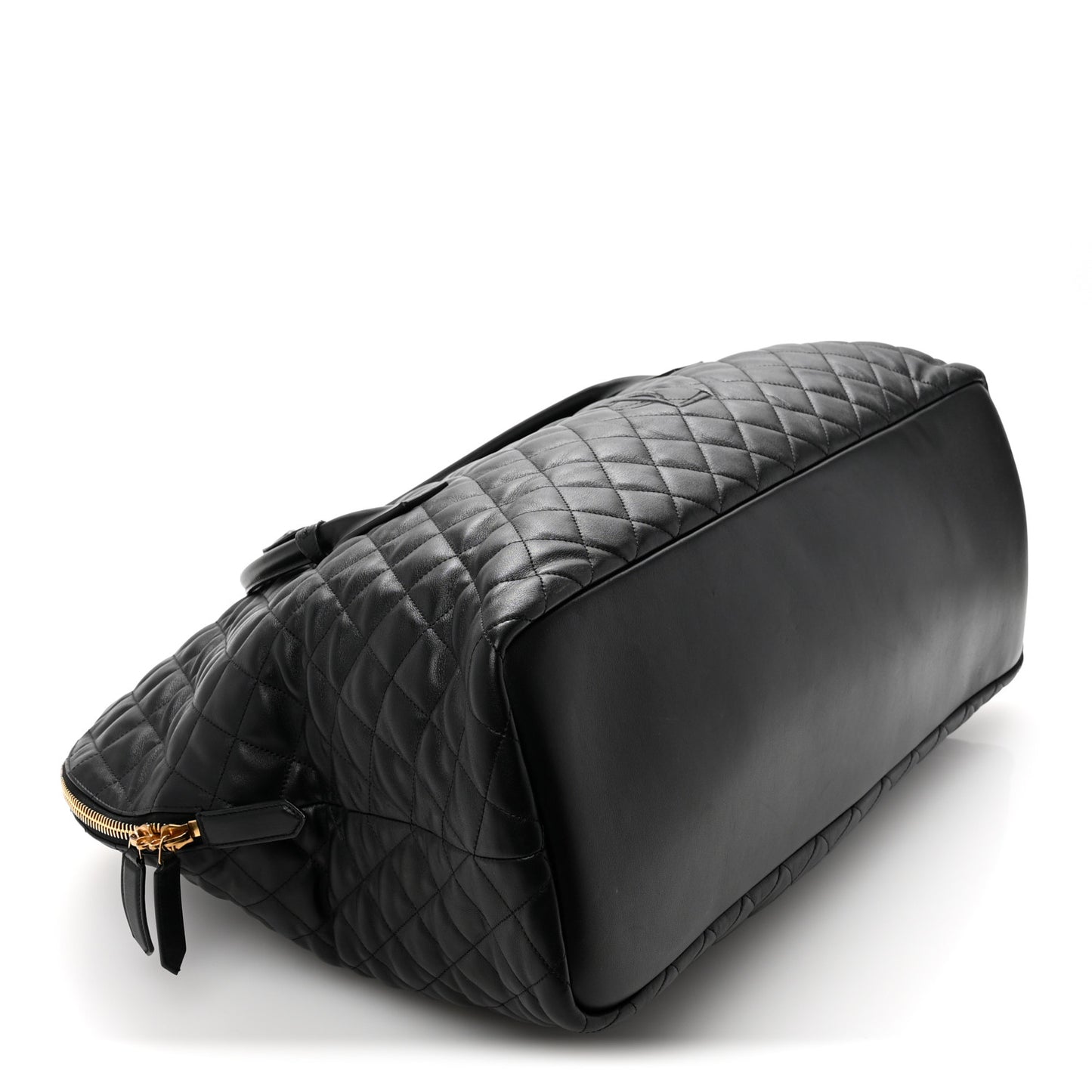 Calfskin Quilted ES Giant Travel Bag Black