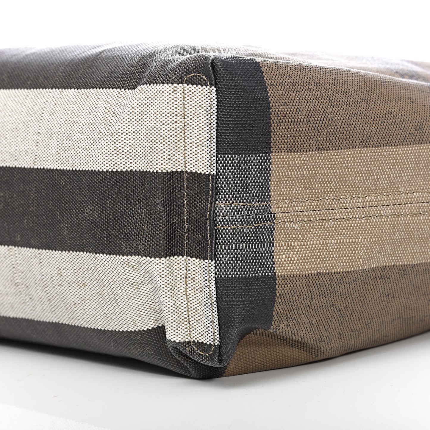 Coated Canvas Mega Check Medium Doodle Tote Black