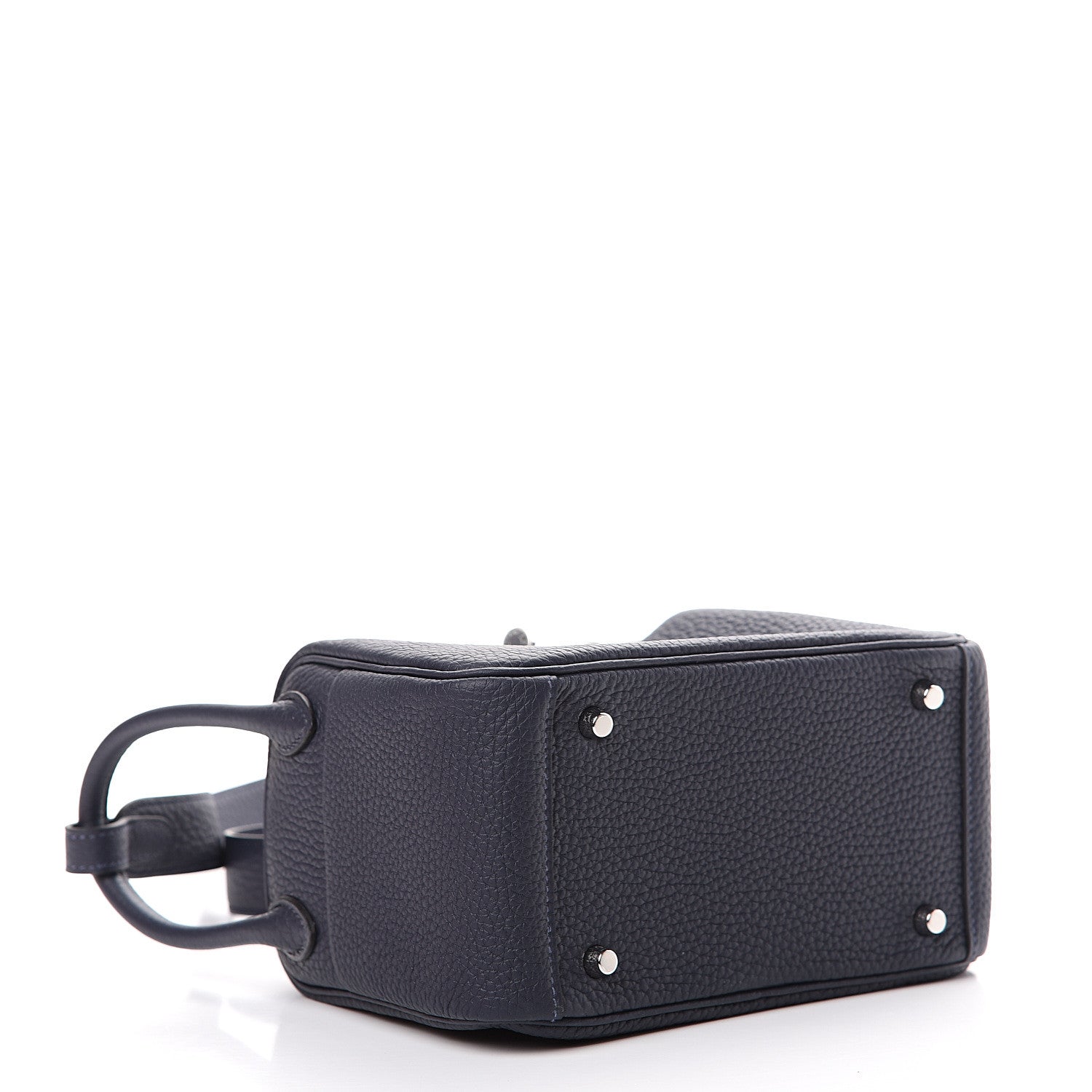 Hermes Taurillon Clemence Mini Lindy 20 Bleu Nuit 3 of 10