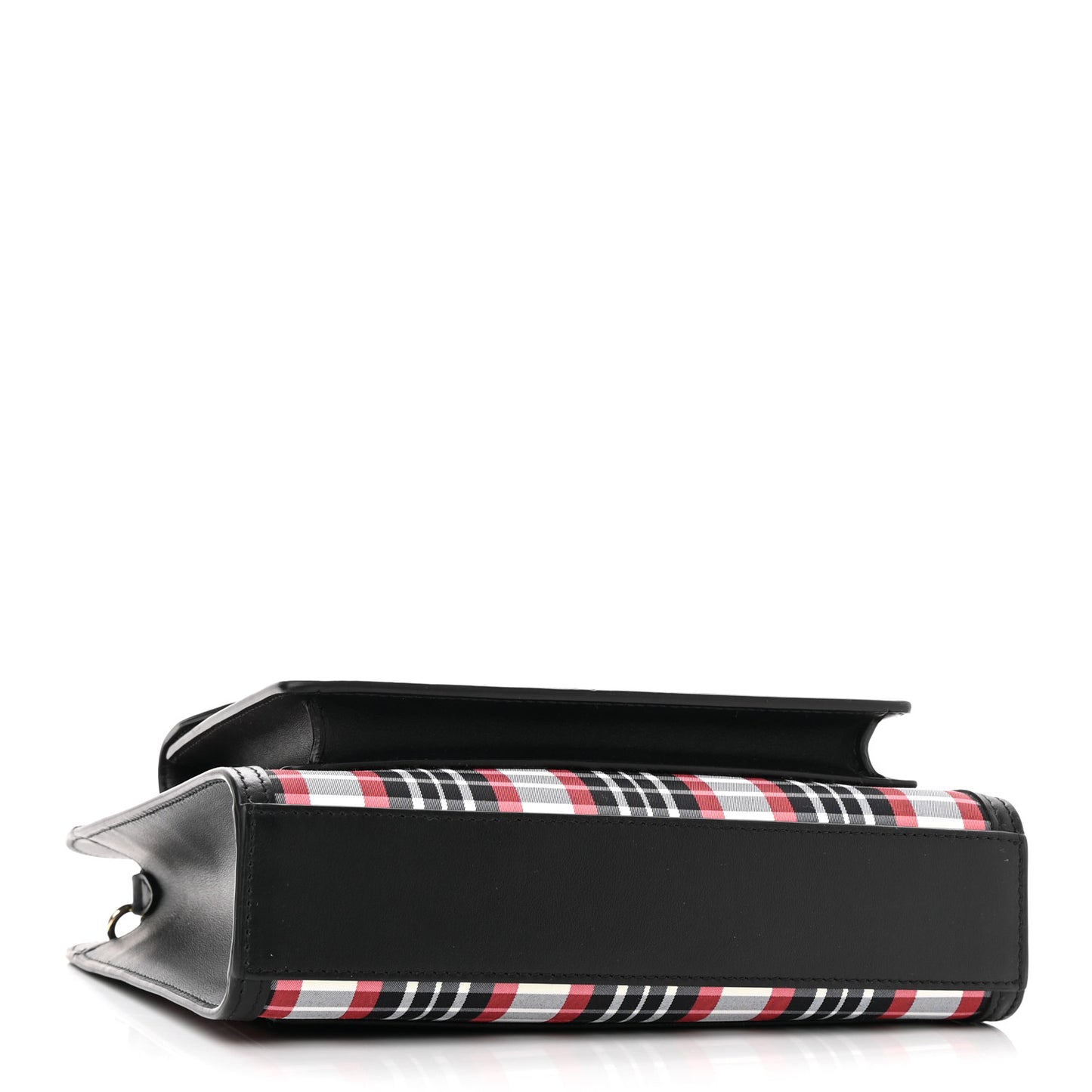 Calfskin Nylon Tartan Mini Pocket Bag Bright Red
