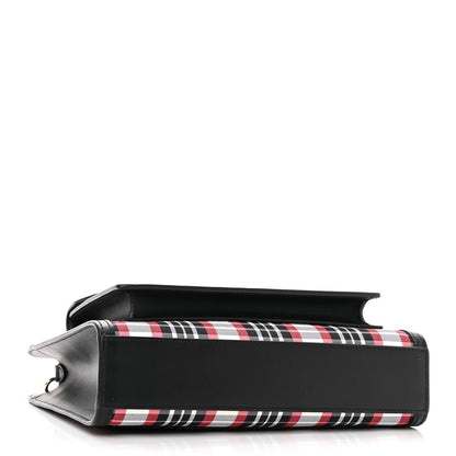 Burberry Calfskin Nylon Tartan Mini Pocket Bag Bright Red 4 of 9