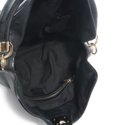 Gucci Leather Large Indy Top Handle Bag Black 5 of 8