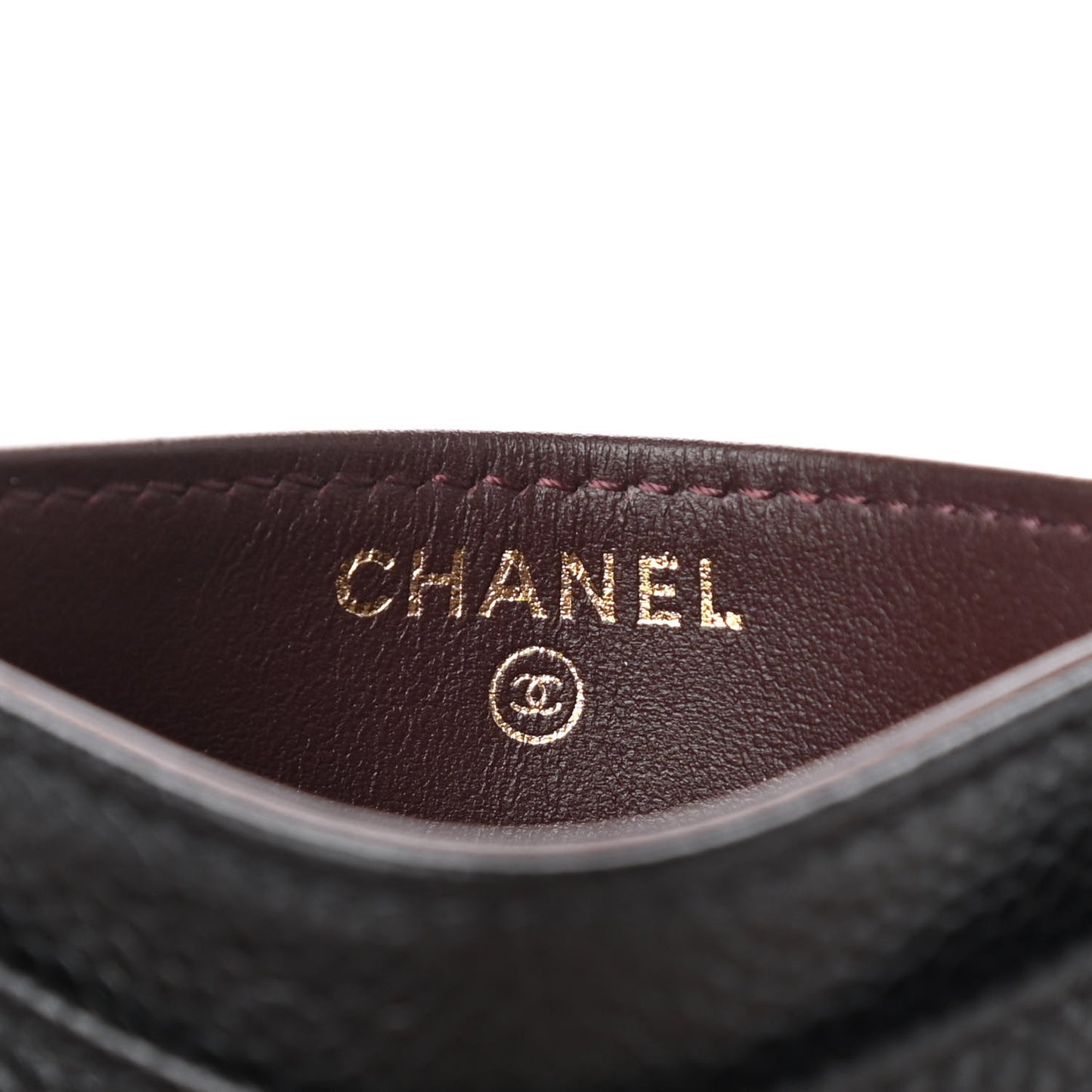 Caviar Quilted Card Holder Black