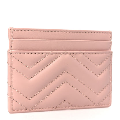 Gucci Calfskin Matelasse Monochrome GG Marmont Card Holder Perfect Pink 3 of 7
