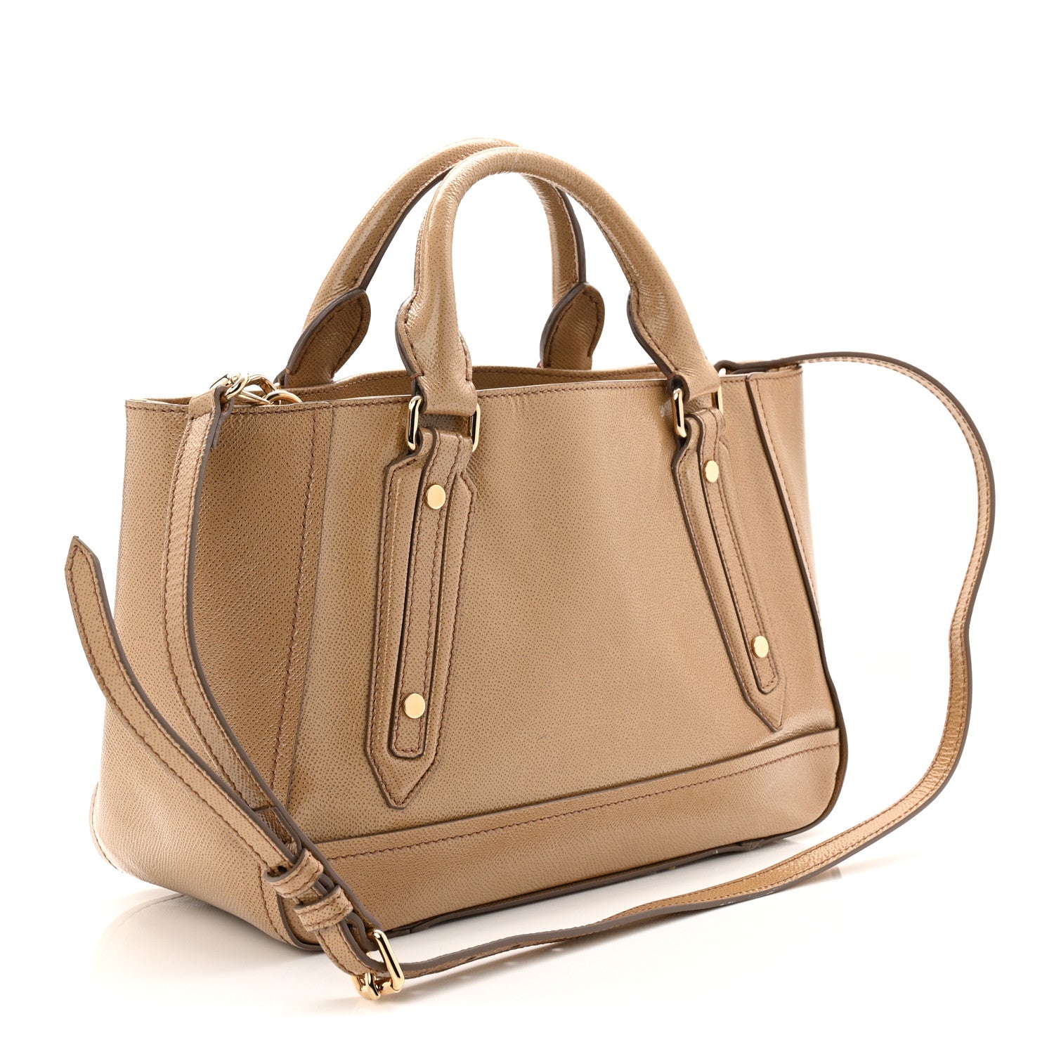 Burberry Patent Somerford Tote Tan 3 of 10