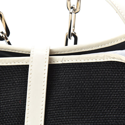 Gucci Canvas Calfskin Jackie O Hobo White Navy 12 of 15