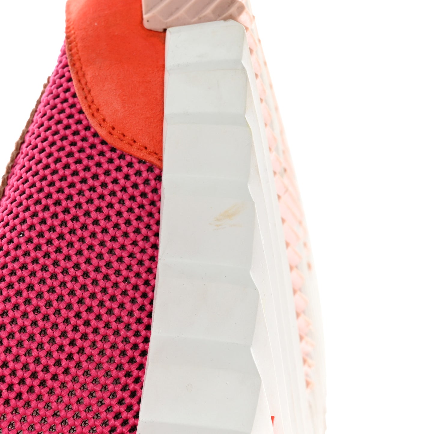 Air Mesh Suede Goatskin Bouncing Sneakers 38 Rose Multicolor