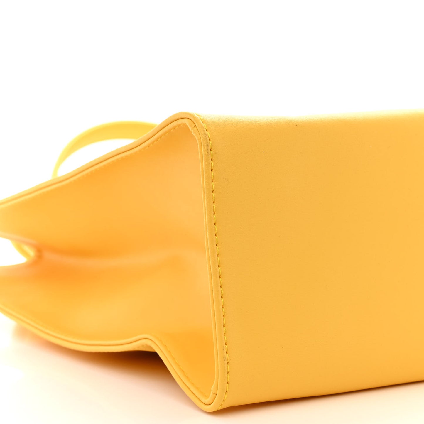 Vegan Leather Medium Shopping Bag Yellow