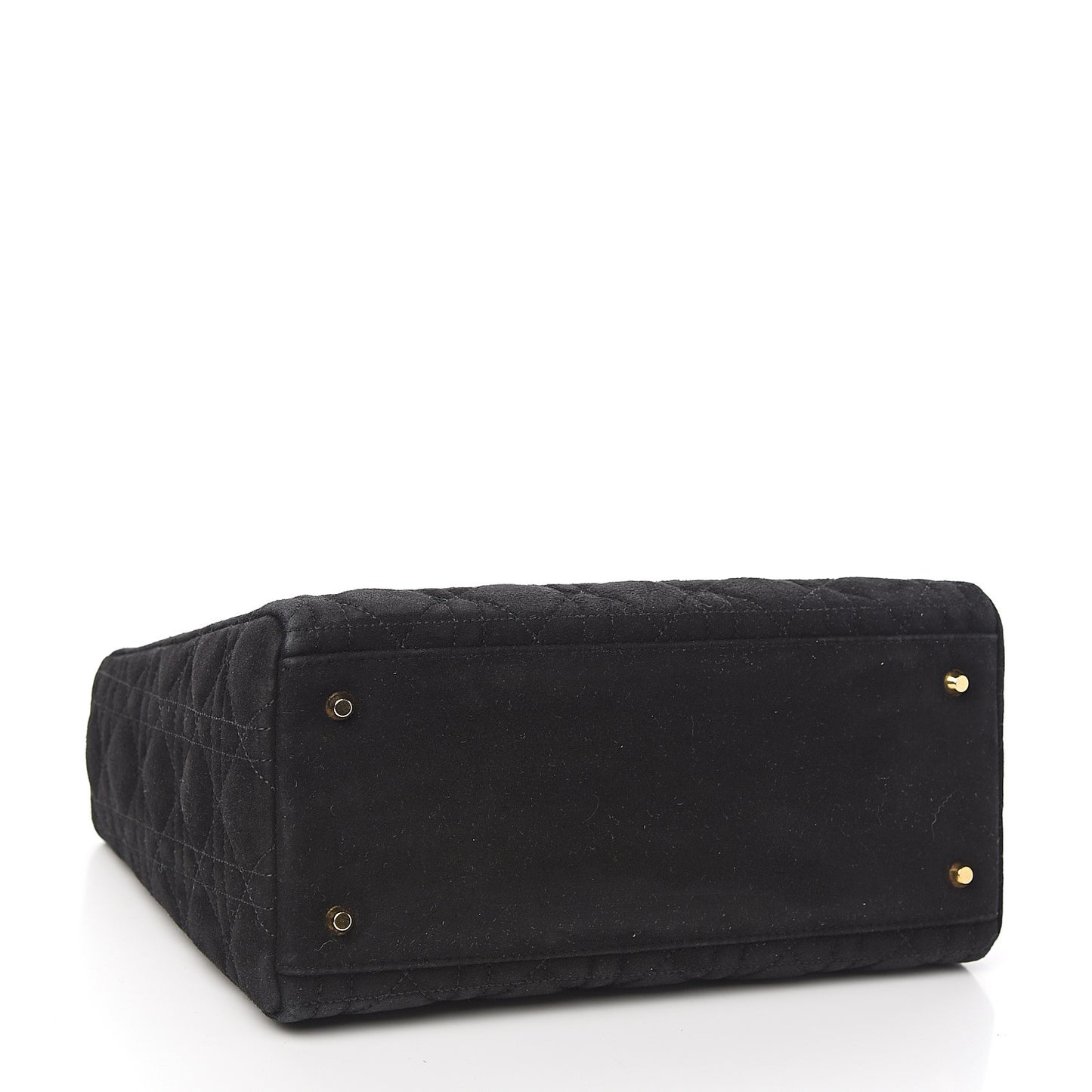 Suede Cannage Medium Lady Dior Black