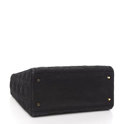 Christian Dior Suede Cannage Medium Lady Dior Black 3 of 9