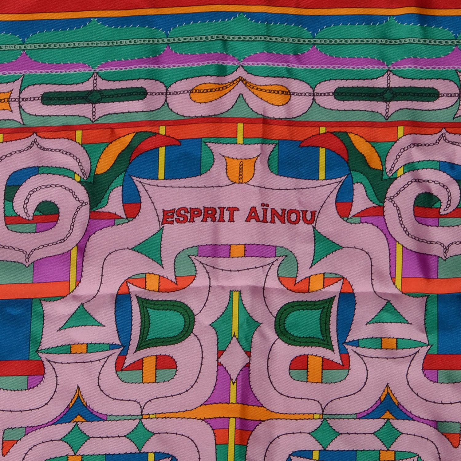 Hermes Silk Esprit Ainou Scarf 90 Multicolor 3 of 5