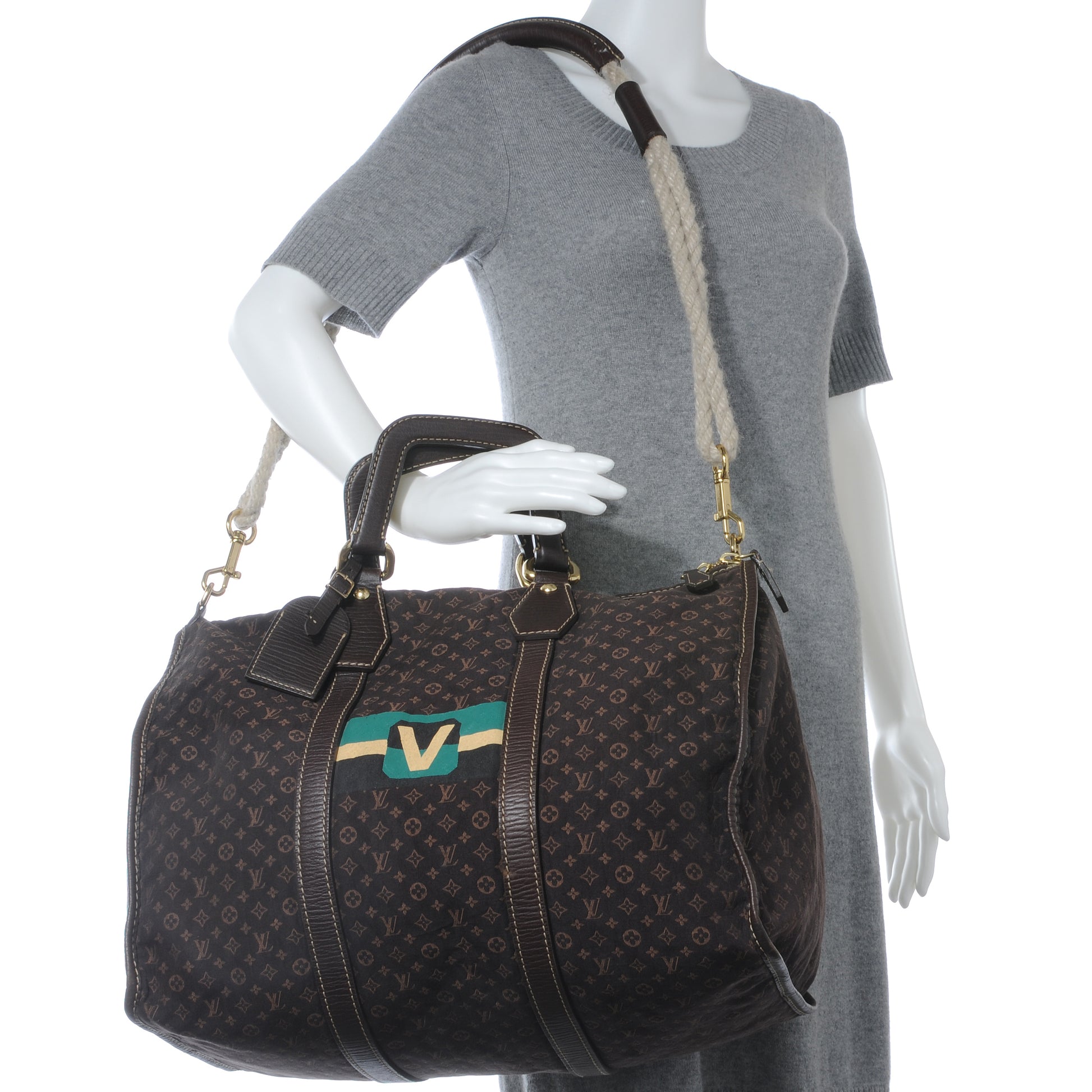 Louis Vuitton Mini Lin Initiales Keepall Ebene 2 of 7