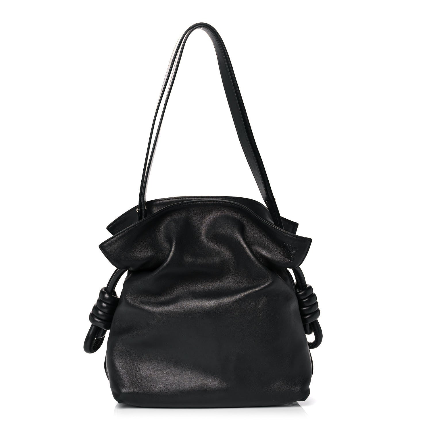 Loewe Calfskin Small Flamenco Knot Bag Black 1 of 13