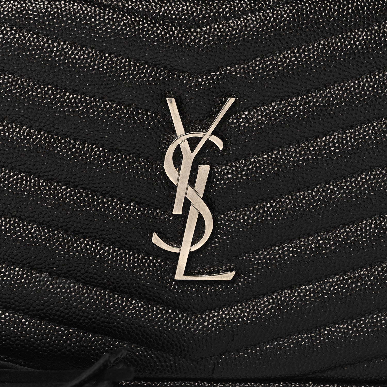 Saint Laurent Grain De Poudre Matelasse Monogram Mini Lou Camera Bag Black 8 of 11