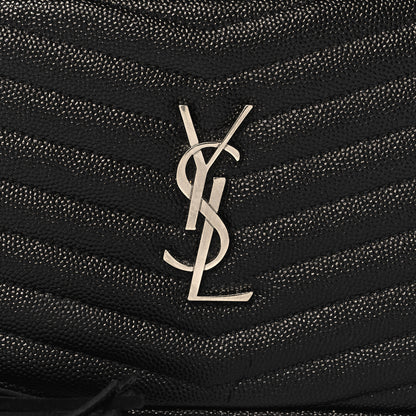 Saint Laurent Grain De Poudre Matelasse Monogram Mini Lou Camera Bag Black 8 of 11