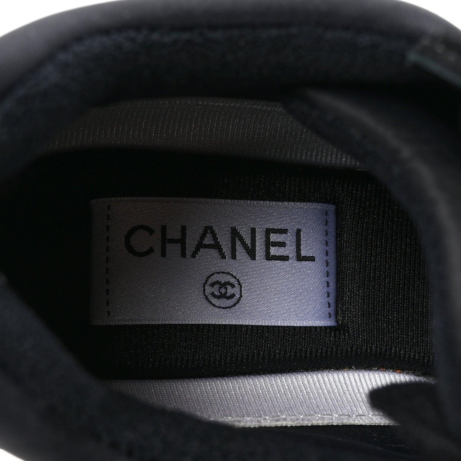 Chanel Fabric Calfskin Suede CC Sneakers 37 Black 8 of 10