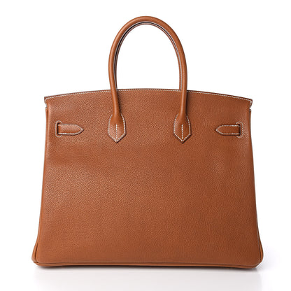 Hermes Natural Barenia Faubourg Birkin 35 Fauve 4 of 32