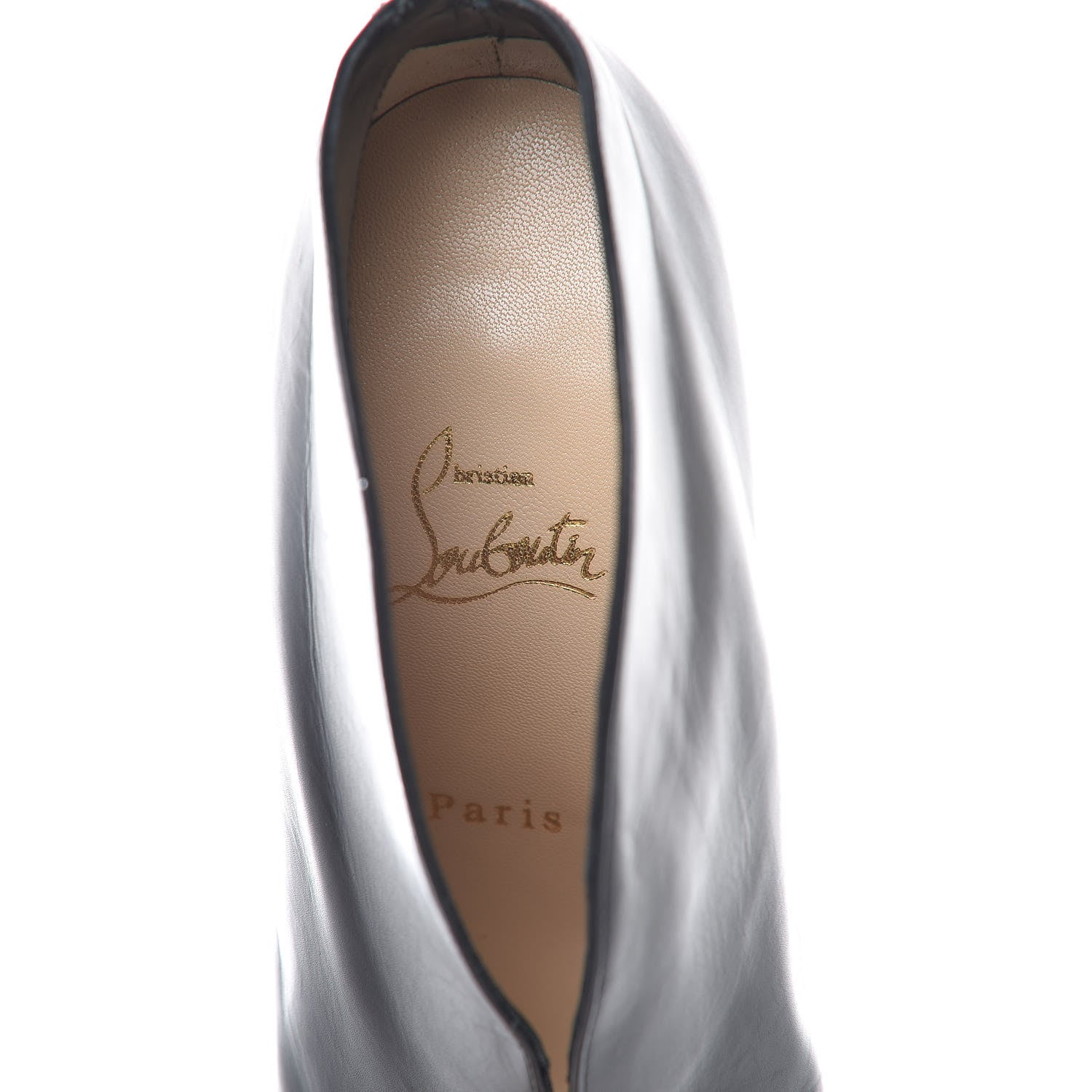 Christian Louboutin Shiny Calfskin Chester Fille 120 Ankle Bootie 38.5 Black 6 of 9