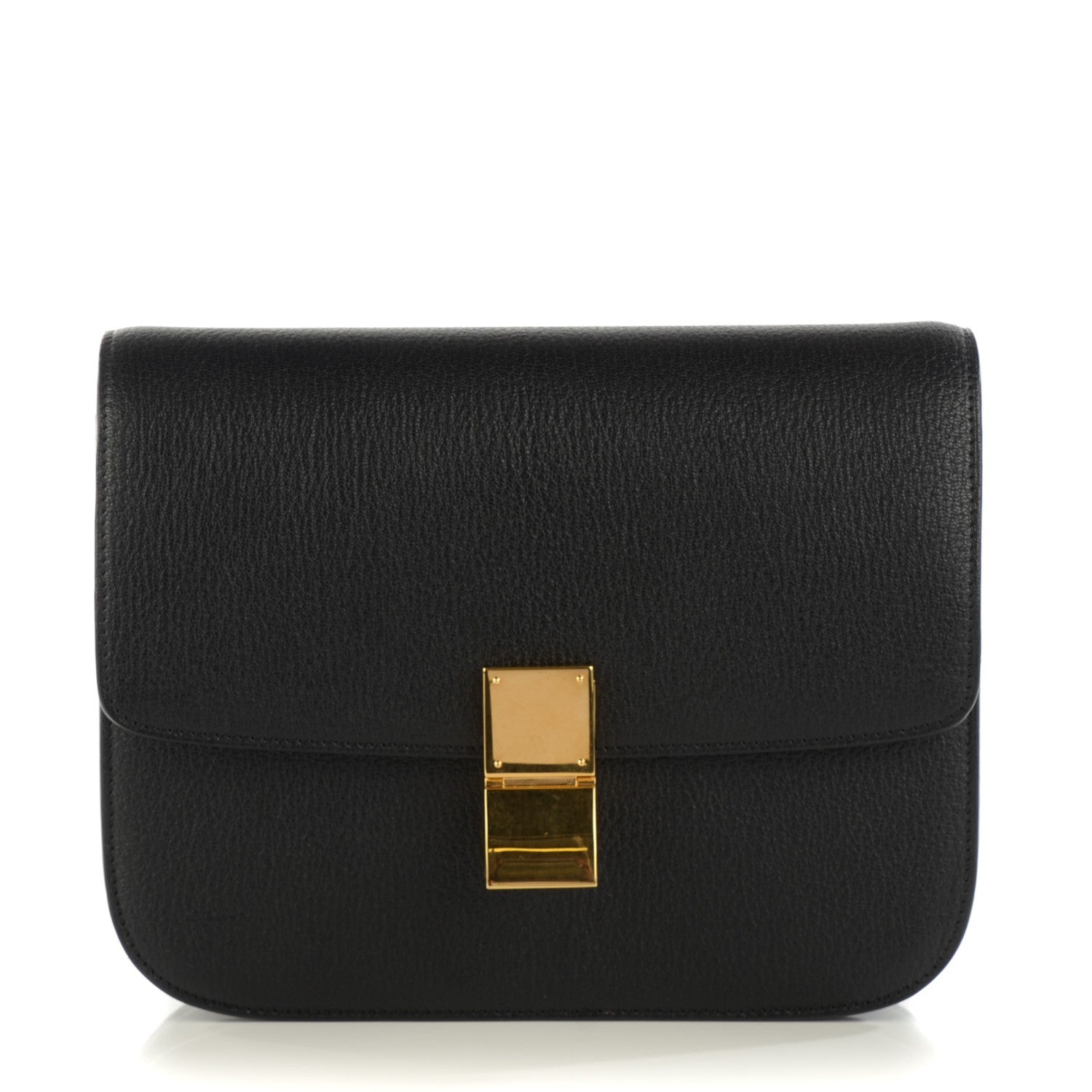 Celine Goatskin Medium Classic Box Flap Bag Black 1 of 8